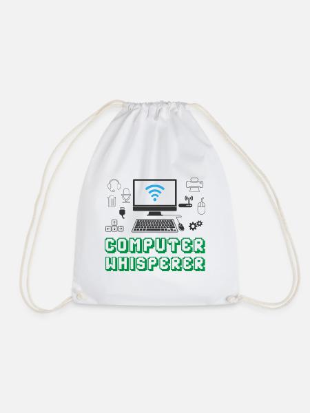 Computer Flüsterer - IT Support PC - Turnbeutel - Weiß