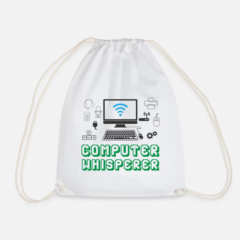 Computer Flüsterer - IT Support PC - Turnbeutel - Weiß