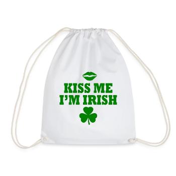 Kiss me im irish - Drawstring Bag - white - Front
