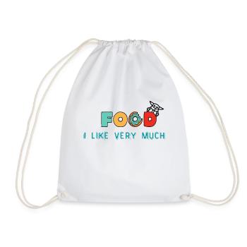 Food - Drawstring Bag - white - Front
