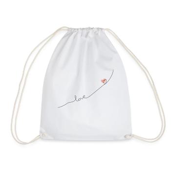 Love - Drawstring Bag - white - Front
