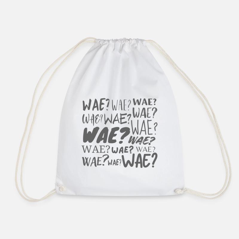 Wae? - Drawstring Bag - white