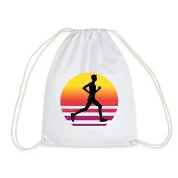 Race Cross Country Running Running Fitness - Drawstring Bag - white - Front