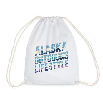 Alaska Outdoors Lifestyle für einen Wanderer und - Turnbeutel - Weiß - Vorne