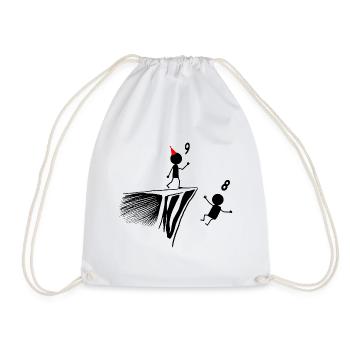 9th Birthday, 9 Year Old Gift, 9 Year Old Humor, 9 Year Old - Drawstring Bag - white - Front