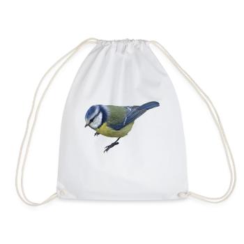 Blaumeise - blue tit - Turnbeutel - Weiß - Vorne