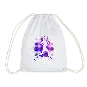 Women's Running Fitness Cross Country Running - Drawstring Bag - white - Front