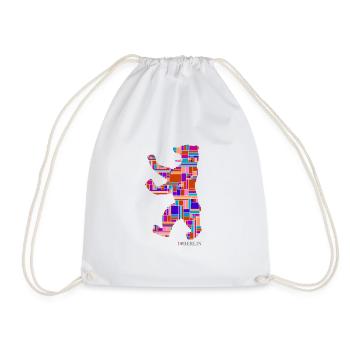 I Love Berlin Shirt - Berlin Bear Design - Berlin - Drawstring Bag - white - Front