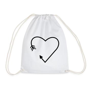 Flèche de la ligne de coeur - Sac de sport léger - blanc - Devant