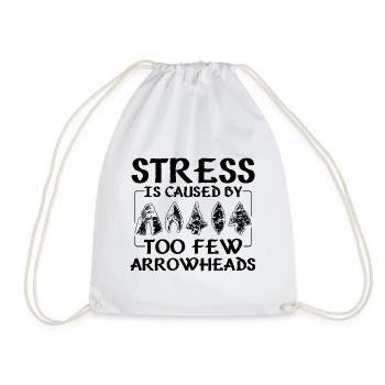 Collect arrowheads - Drawstring Bag - white - Front