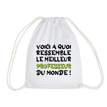 voici à quoi ressemble Le meilleur professeur - Sac de sport léger - blanc - Devant