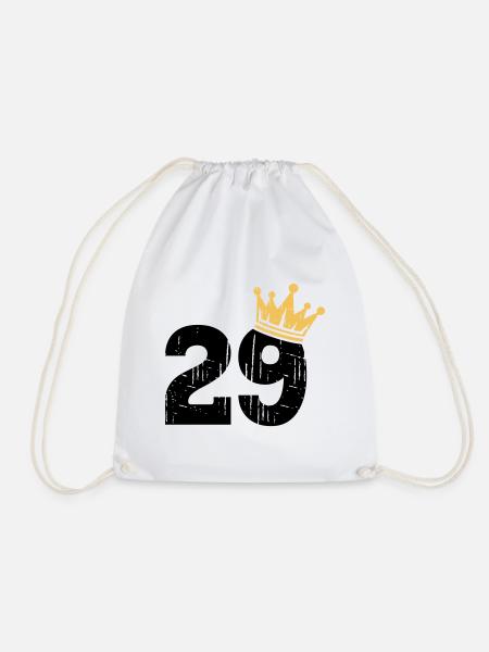 29 Krone 29. Geburtstag 29 Jahre - Turnbeutel - Weiß