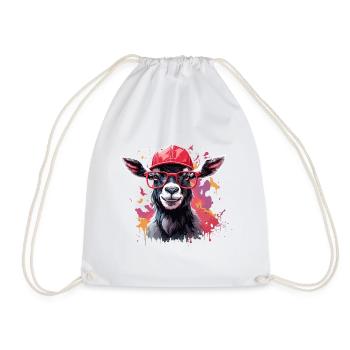 art animalier de chèvre je cool chèvre mignonne - Sac de sport léger - blanc - Devant