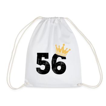 56 Krone 56. Geburtstag 56 Jahre - Turnbeutel - Weiß - Vorne