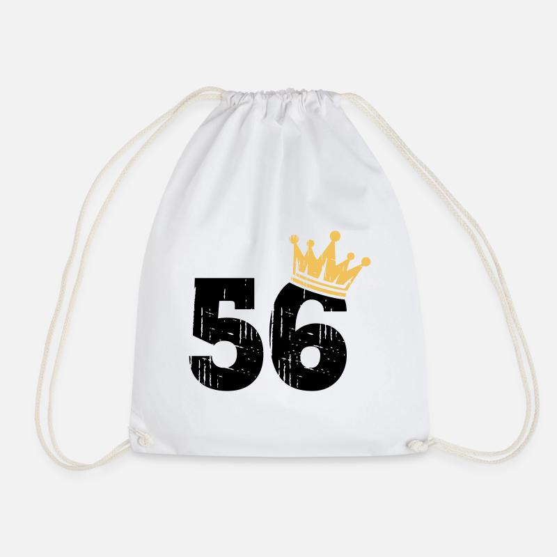 56 Krone 56. Geburtstag 56 Jahre - Turnbeutel - Weiß