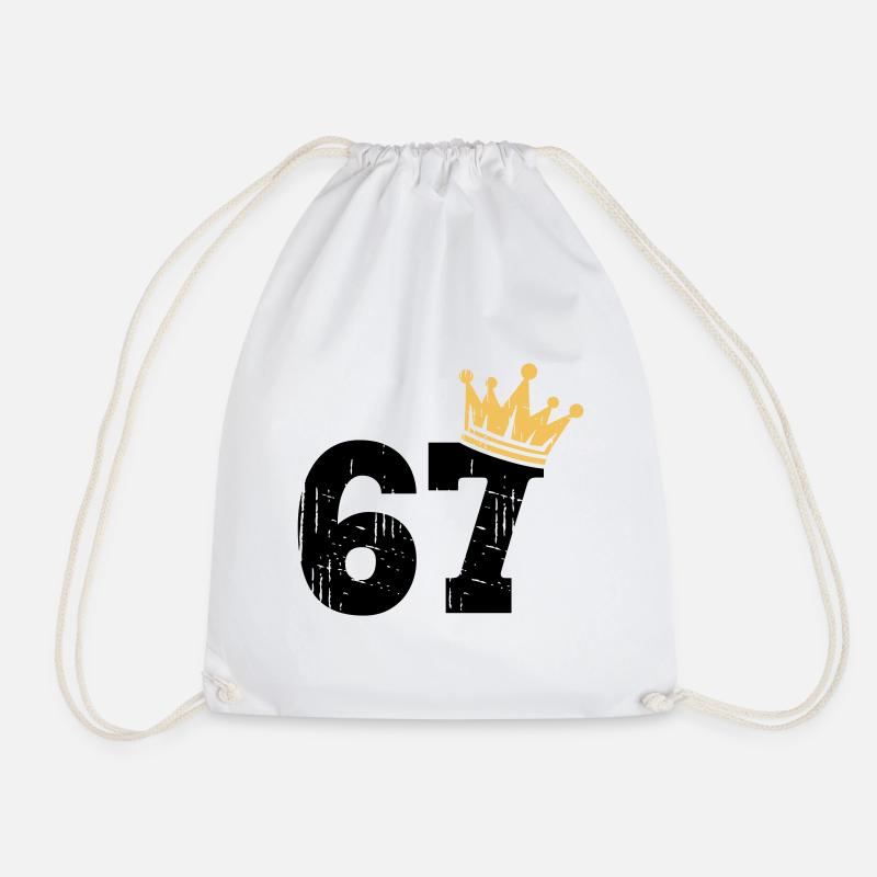 67 Krone 67. Geburtstag 67 Jahre - Turnbeutel - Weiß