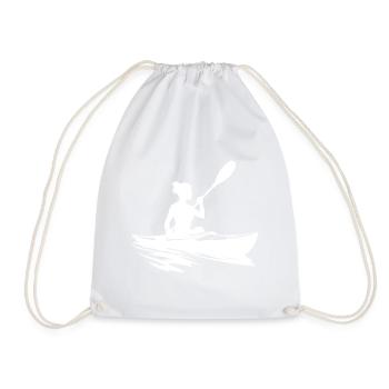 Kayak Canoe Men Women Kayaking Kayak - Drawstring Bag - white - Front