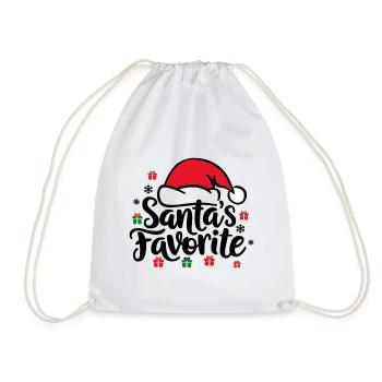 Le chapeau de Père Noël préféré du Père Noël - Sac de sport léger - blanc - Devant