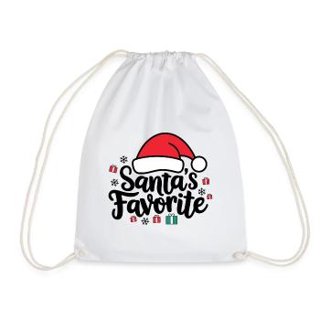 Le chapeau de Père Noël préféré du Père Noël - Sac de sport léger - blanc - Devant