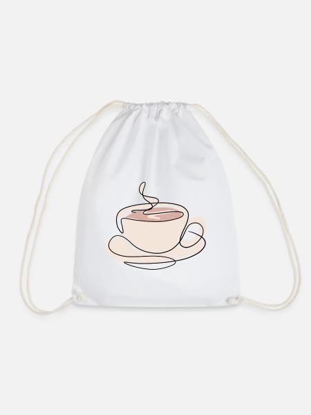 Kaffee Kaffeetasse Kaffeetrinker Kaffeeliebhaber - Turnbeutel - Weiß