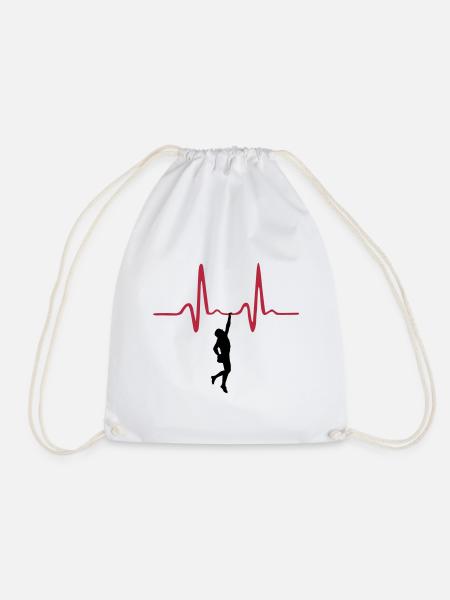Grimpeur, Climbing, Climber & Heartbeat - Sac de sport léger - blanc