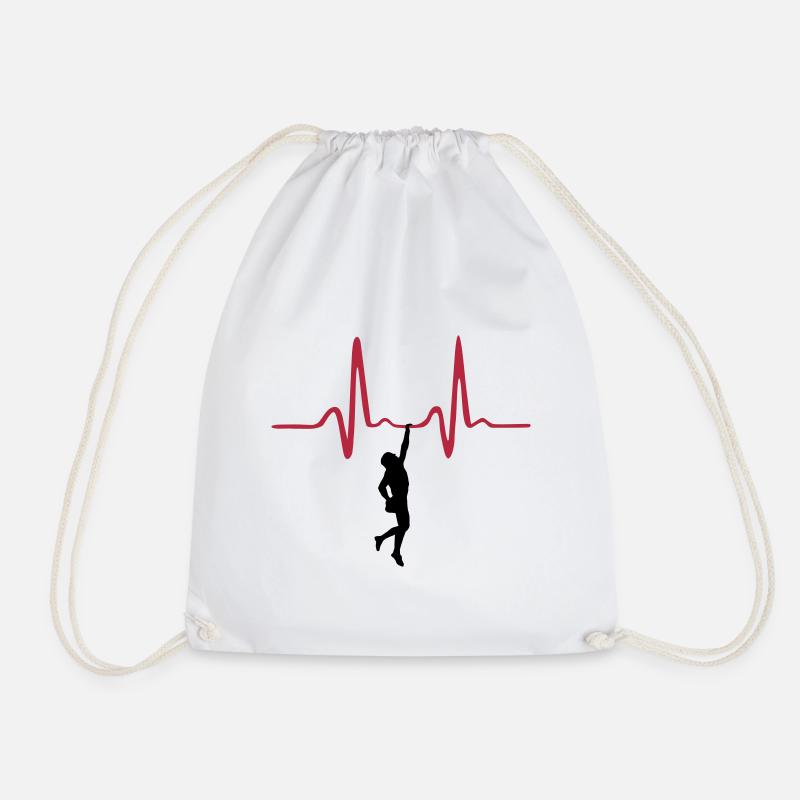 Grimpeur, Climbing, Climber & Heartbeat - Sac de sport léger - blanc