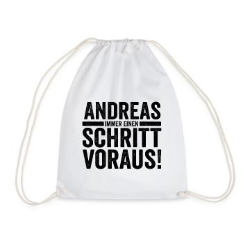 Vorname Andreas - Turnbeutel - Weiß - Vorne