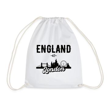 London Skyline England Gift - Drawstring Bag - white - Front