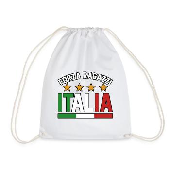 Italia Italian Italian Italy - Drawstring Bag - white - Front