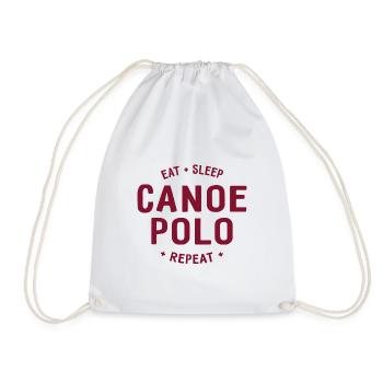 Eat Sleep Canoe Polo Repeat - Canoe Polo - Kayak - Drawstring Bag - white - Front