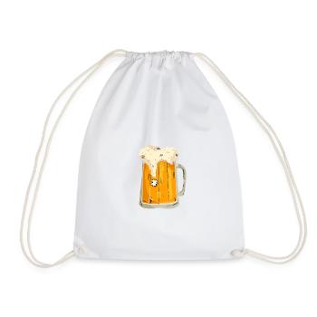 Chope de bière - Sac de sport léger - blanc - Devant