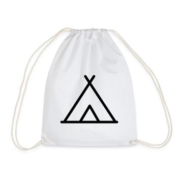 Symbol Tent Camping - Drawstring Bag - white - Front