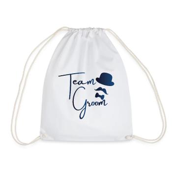 Team Groom - Junggesellenabschied - Turnbeutel - Weiß - Vorne