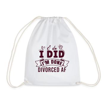 I'm Done Divorce - Drawstring Bag - white - Front