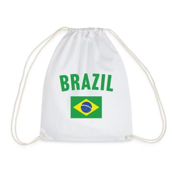 Brasilien Flagge - Turnbeutel - Weiß - Vorne