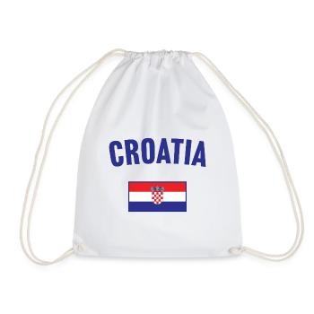 Croatia Flag - Drawstring Bag - white - Front