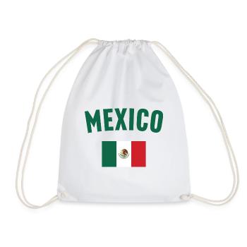 Mexico Flag - Drawstring Bag - white - Front