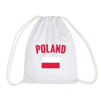 Poland Flag - Drawstring Bag - white - Front