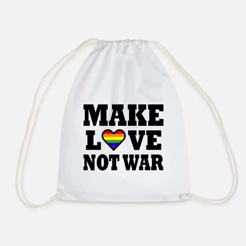 Make love not war - Turnbeutel - Weiß
