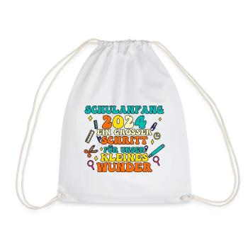 Parents Schoolchild Primary School First Grade School Enrollment - Drawstring Bag - white - Front