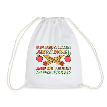 1st class school child beginning of school kindergarten day care E - Drawstring Bag - white - Front