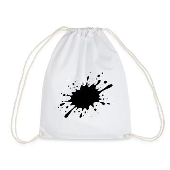 T-shirt avec éclaboussure noire - éclaboussure noire - Sac de sport léger - blanc - Devant
