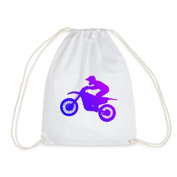 Motocross Supermoto Freestyle Motocross Dirt Biker - Turnbeutel - Weiß - Vorne