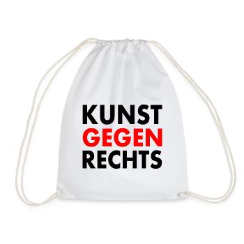 Kunst gegen rechts - Turnbeutel - Weiß - Vorne