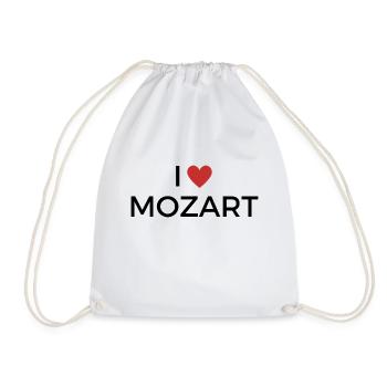 I love Mozart! - Drawstring Bag - white - Front