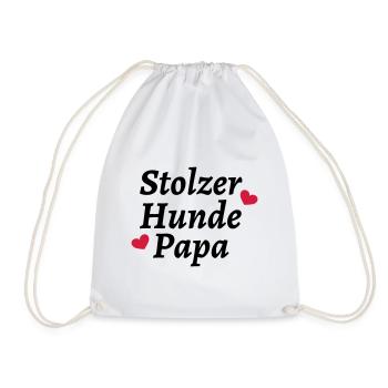Stolzer Hunde Papa - Turnbeutel - Weiß - Vorne