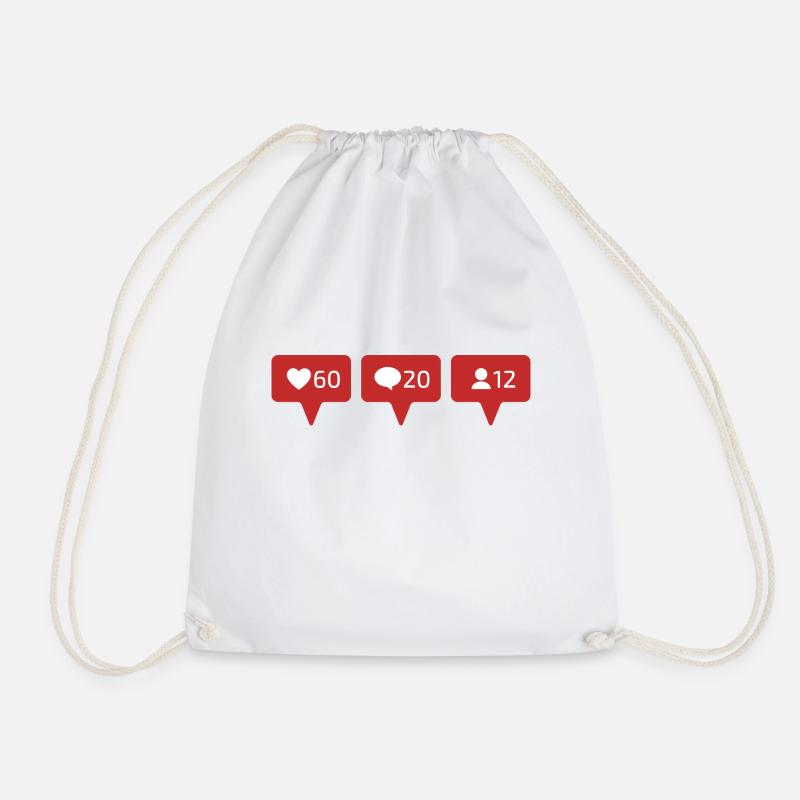 INSTAGRAM LIKES COMMENTS FOLLOWER - Turnbeutel - Weiß