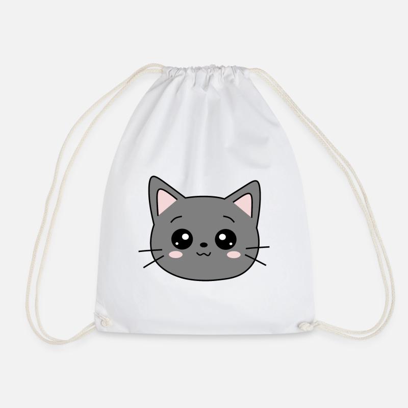 Schwarze Katze Katze Süßes Kätzchen Weihnachtsgeschenk - Turnbeutel - Weiß