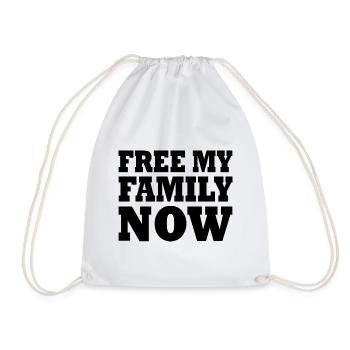 Free my family now - Drawstring Bag - white - Front