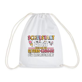 Parents School Child Primary School First Grade Enrollment - Drawstring Bag - white - Front